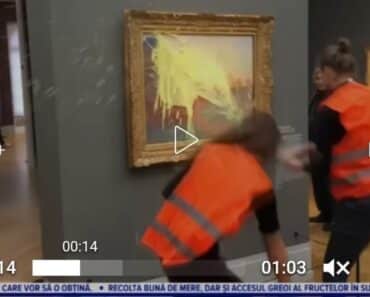 Doi activiști de mediu au aruncat cu piure de cartofi pe un tablou de Monet. Ce au vrut să transmită