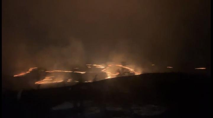 Prahova/ Au luat foc dealurile din Jugureni! Pompierii se lupta de ore bune cu flacarile