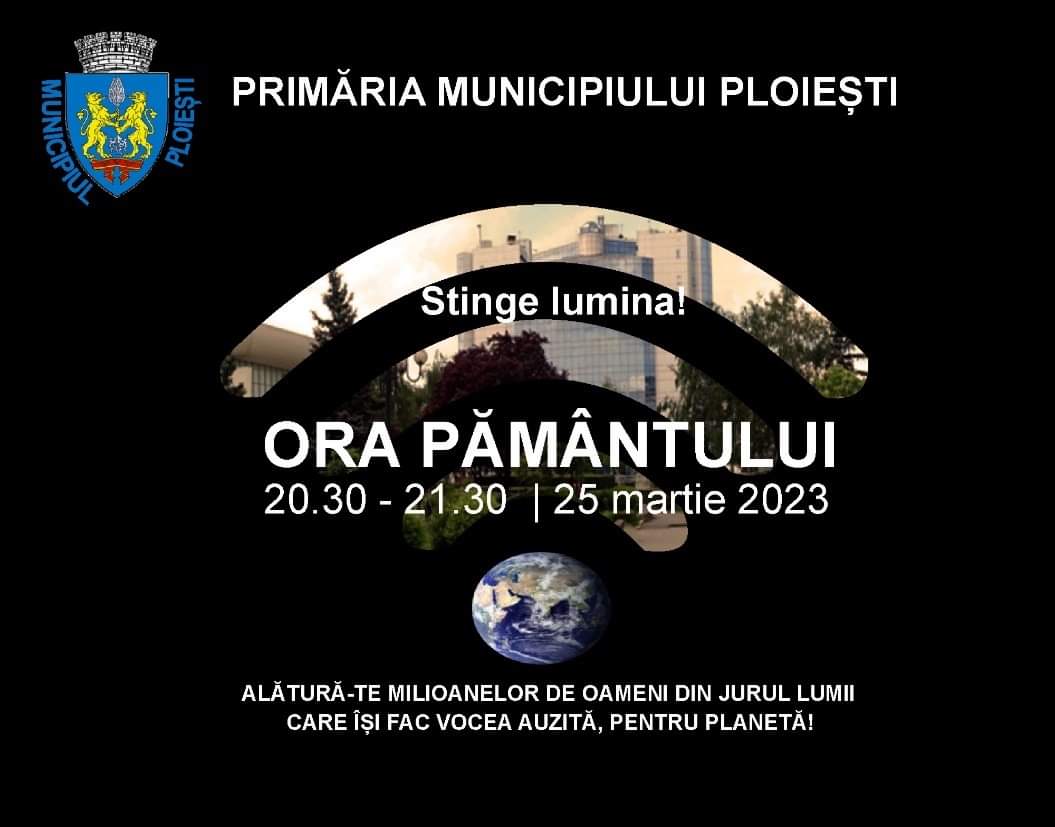 Ploieştiul stinge lumina, sâmbătă, de „Ora Pamântului” Ploieştiul stinge lumina, sâmbătă, de „Ora Pamântului”