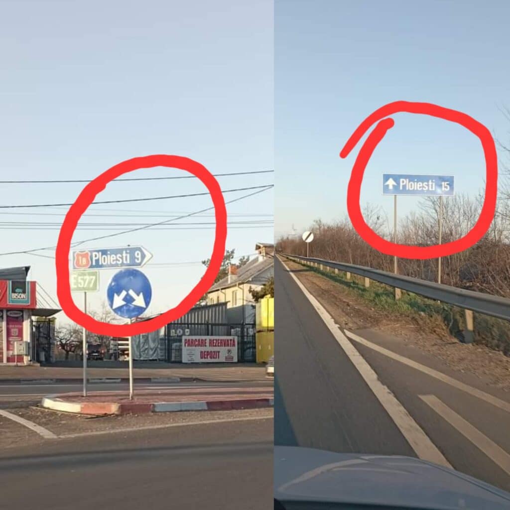 Dovada că timpul si spațiul nu există! Pe DN1B, la Valea Calugarească, a apărut o anomalie ce nu poate fi explicată prin legile fizicii