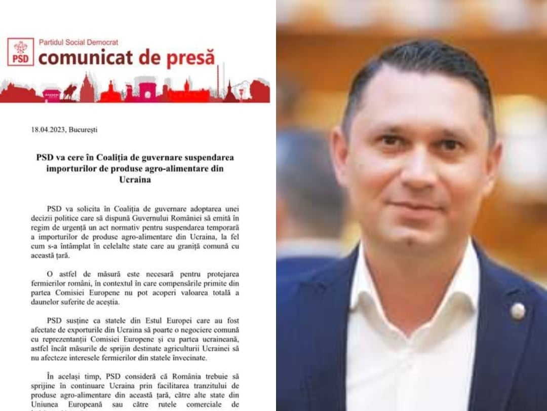 PSD cere Guvernului Ciucă să suspende importurile de cereale și produse alimentare din Ucraina PSD cere Guvernului Ciucă să suspende importurile de cereale și produse alimentare din Ucraina