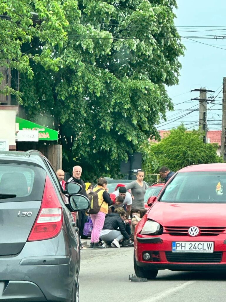 Accident in Strejnic. O fetita de 11 ani a fost lovita de masina