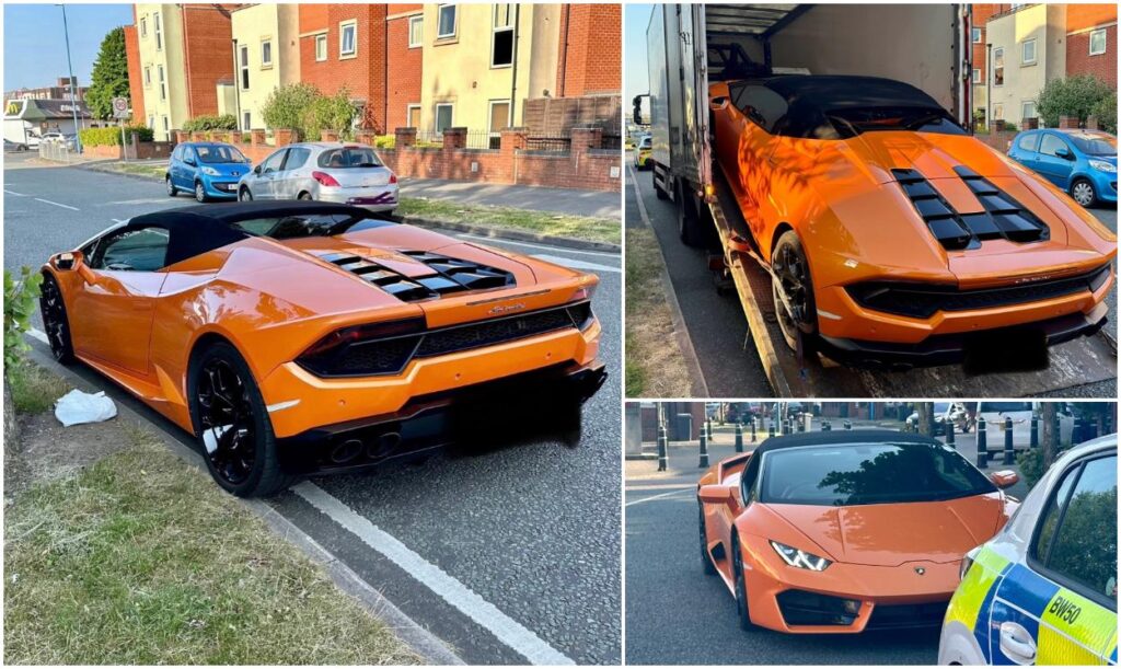 Lamborghini Huracan confiscat de polițiști direct de pe stradă. Proprietarul le-a spus agenților că nu are bani să-și plătească impozitul, în Marea Britanie