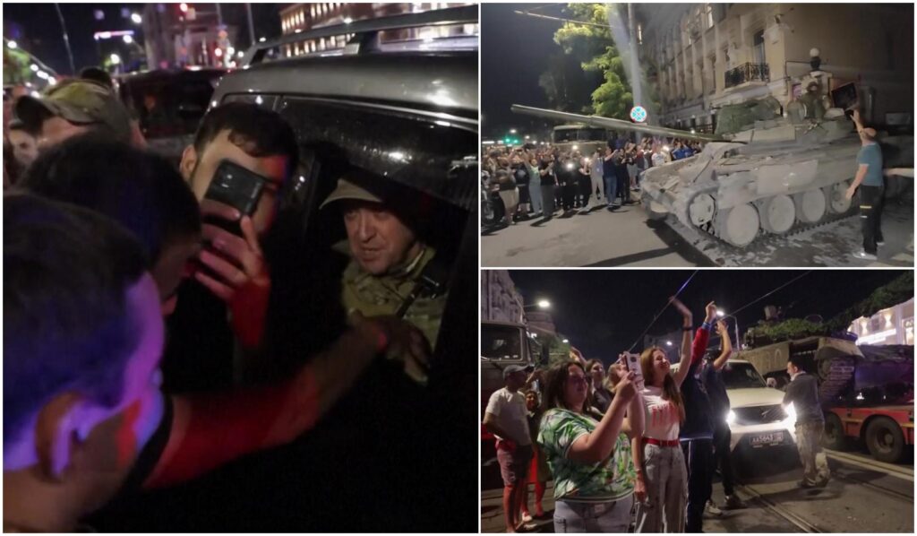 Mercenarii Wagner au părăsit oraşul Rostov în aplauze și scandări. Localnicii s-au înghesuit să se fotografieze și să dea mâna cu Prigojin