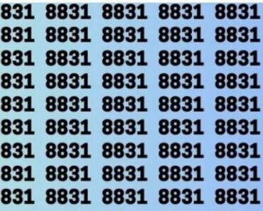 Doar cei foarte inteligenți pot observa numărul 8881 în mulțimea de numere din imagine în mai puțin de 12 secunde
