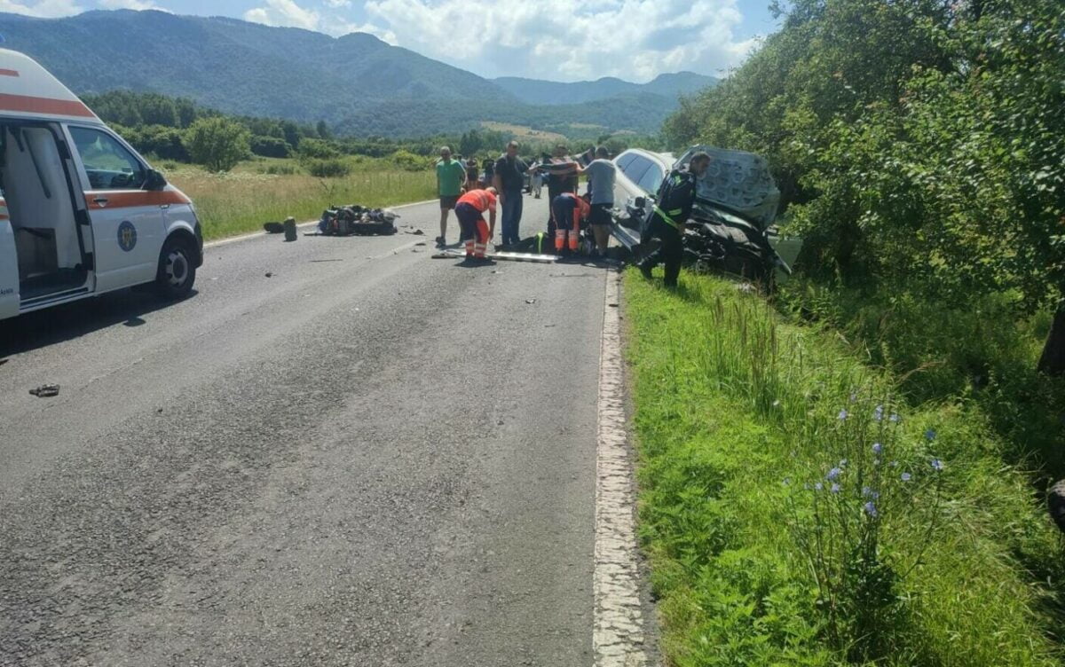 Carnagiu în Hunedoara: O șoferiță a spulberat șase motocicliști maghiari. Doi au murit, unul este grav rănit