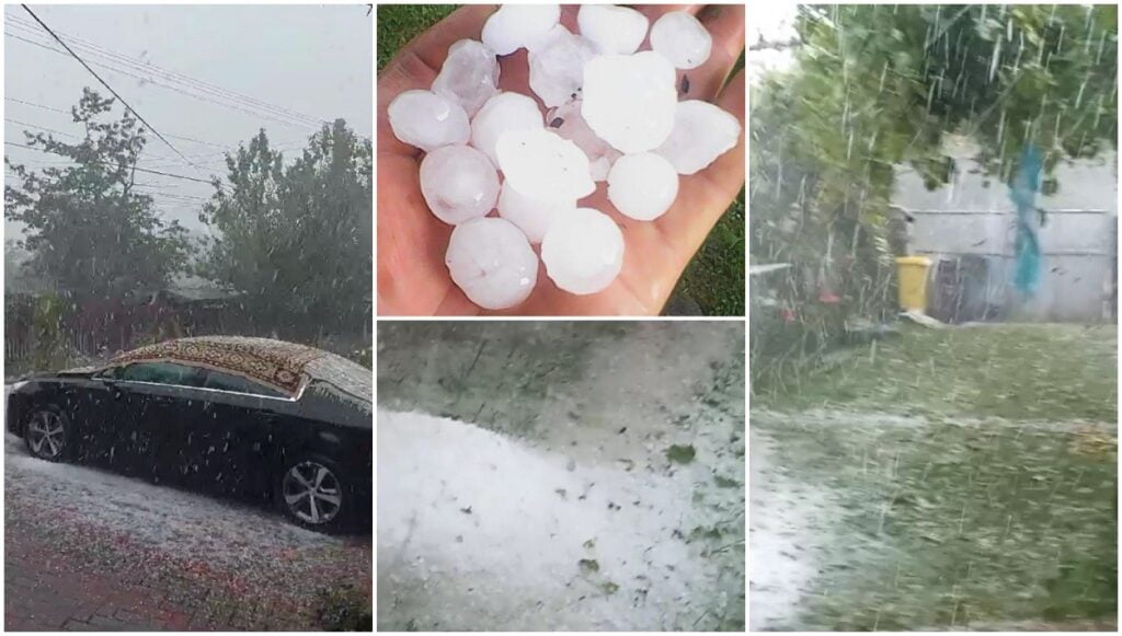 „Aşa grindină nu s-a mai văzut. Uitaţi-vă, prăpădul de pe lume!” Natura s-a dezlănţuit în țară, gheața căzută din cer a făcut ravagii în doar câteva minute