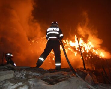 Incendiu devastator intr-o gospodarie din comuna Berceni. Au ars 25 de porci si 5 pasari