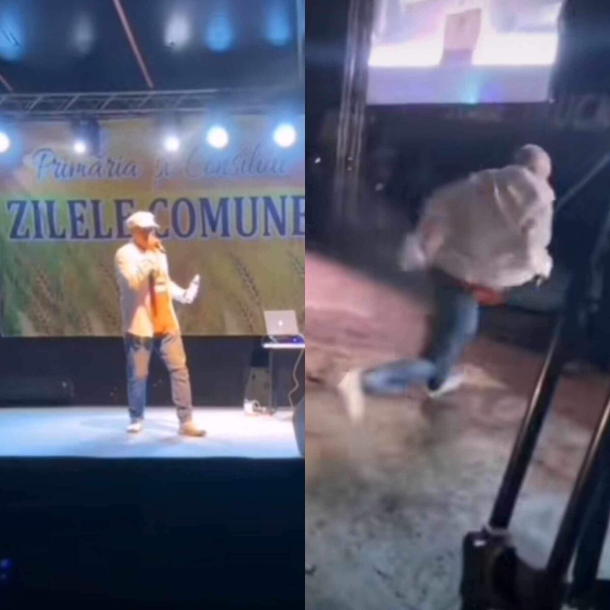 Artist român, căzătură la concert. A picat de pe scenă în văzul tuturor / VIDEO