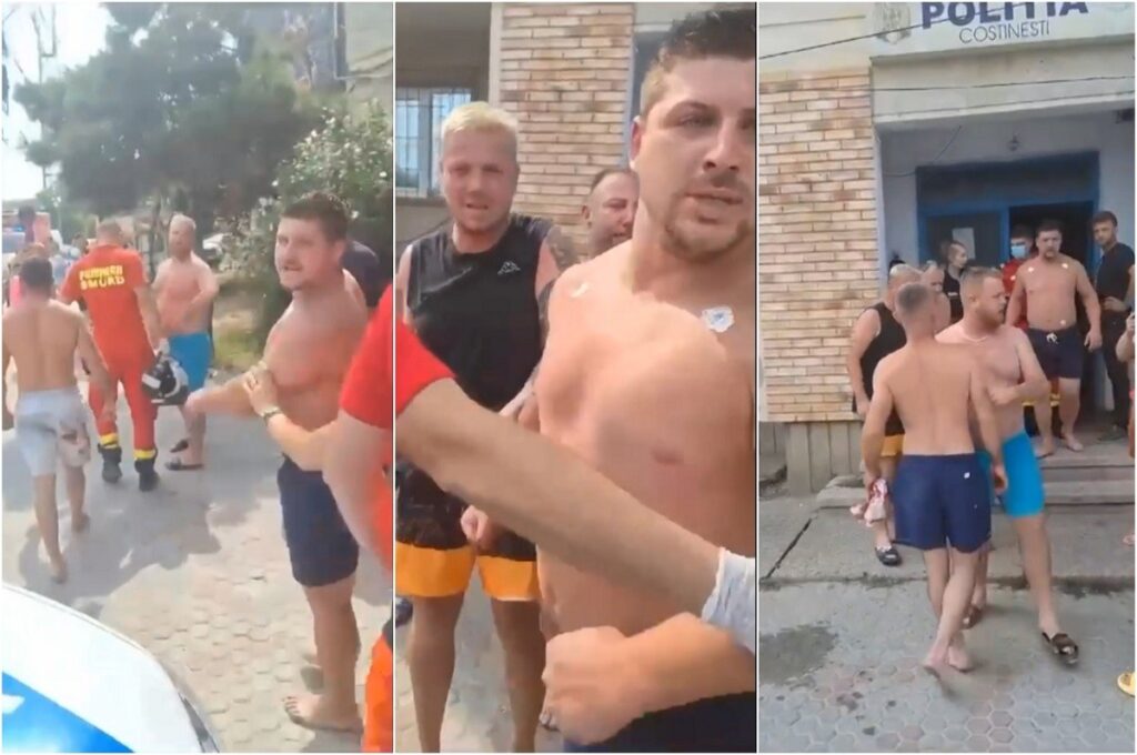 „Pe tine te bat când te prind!” Bătăuşii de pe plaja din Costineşti, eliberaţi sub control judiciar. Au continuat scandalul la ieşirea din arest