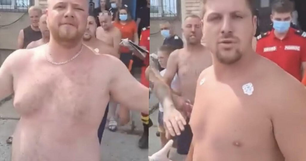 Scandalagiii de pe plaja Costinești au făcut circ și la ieșirea din arest și i-au amenințat pe cei care filmau: „Când te prind, te bat”