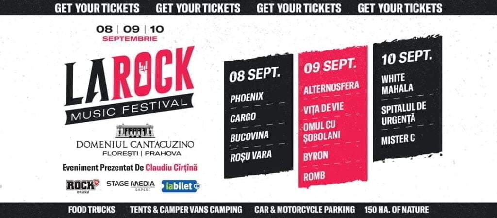 Ți-ai luat bilet? Începe „LaRock Music Festival”, în Prahova, pe Domeniul Cantacuzino, din Floreşti