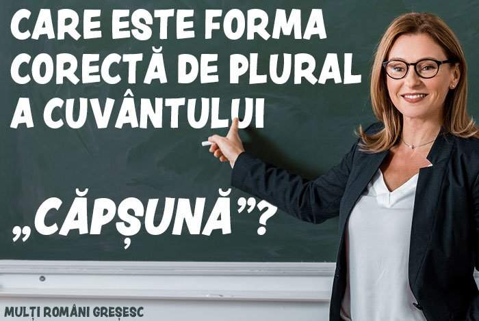 Care este forma corectă de plural a cuvântului „căpșună”. Mulți români greșesc