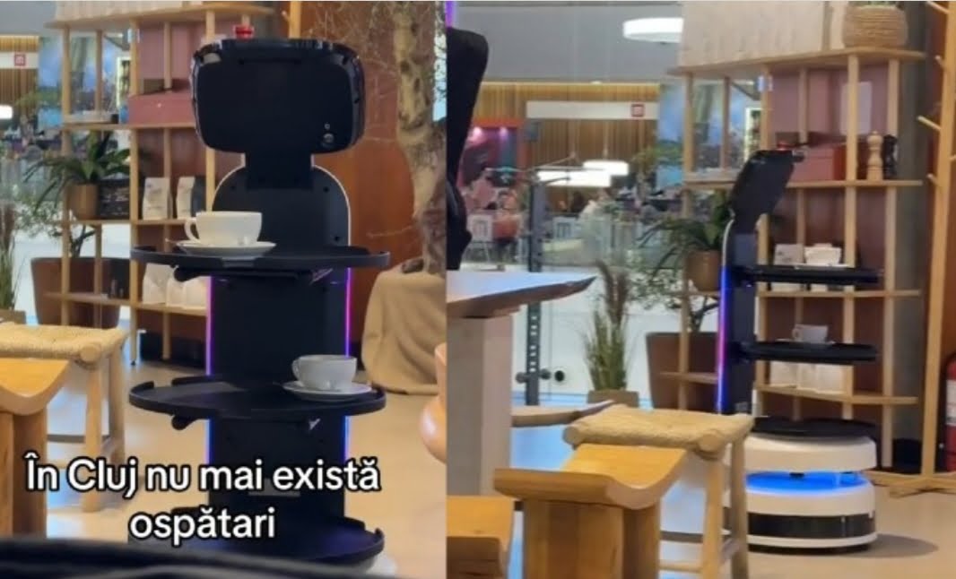 În mult lăudatul Cluj, tinerii sunt înlocuiți cu roboți. Restaurantele au introdus chelneri-robot
