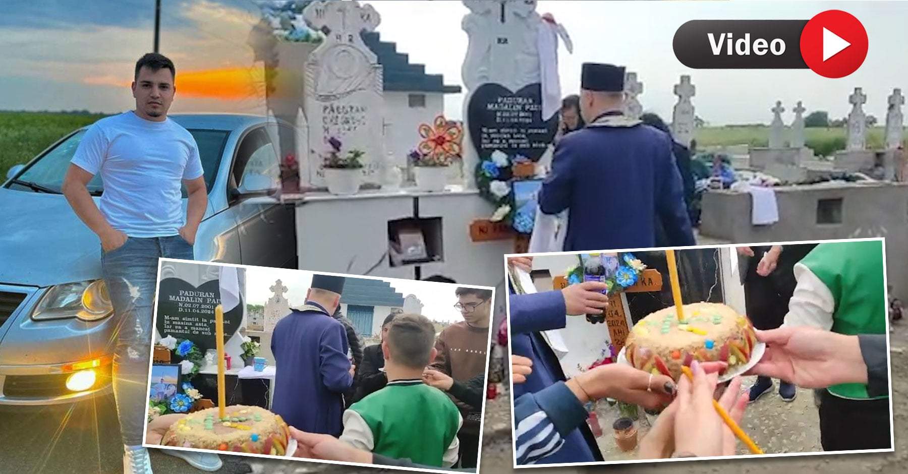 Ce s-a întâmplat la parastasul de 40 de zile al lui Mădălin, băiatul mort din Olt. Imagini sfâșietoare de la mormântul său: ”Ne-ai distrus” / VIDEO