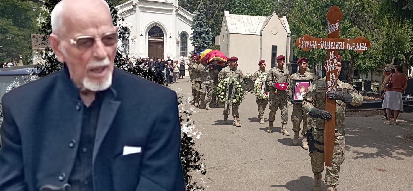 Primele imagini de la capela unde a fost depusă Ileana Stana Ionescu. Soțul regretatei actrițe nu s-a dezlipit de sicriul acoperit cu drapelul țării: „Prea puțini au venit să-i aducă o floare!”