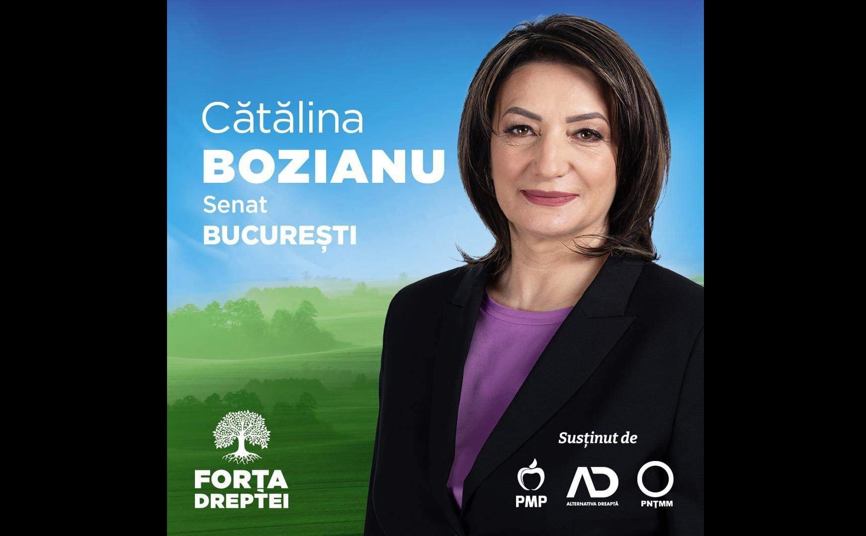 Cătălina Bozianu (PMP Prahova) candidează pentru Senat pe listele de la Bucureşti. „Suntem pregătiți să aducem schimbarea pe care o aşteptăm cu toții”