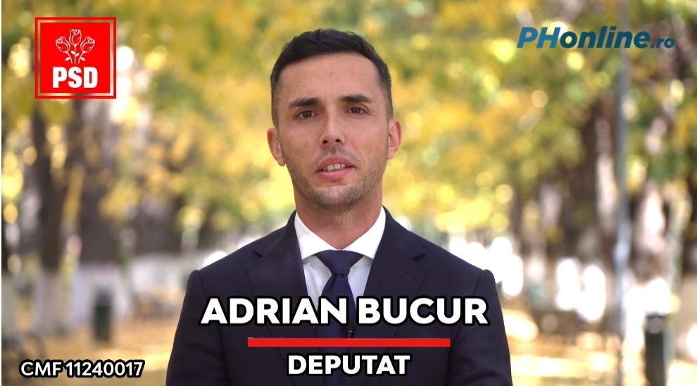 Adrian Bucur (PSD Prahova) candideaza la parlamentare. Parcurs academic si profesional spectaculos, doctor in Stiinte, Bucur ne prezinta viziunea sa pentru Prahova