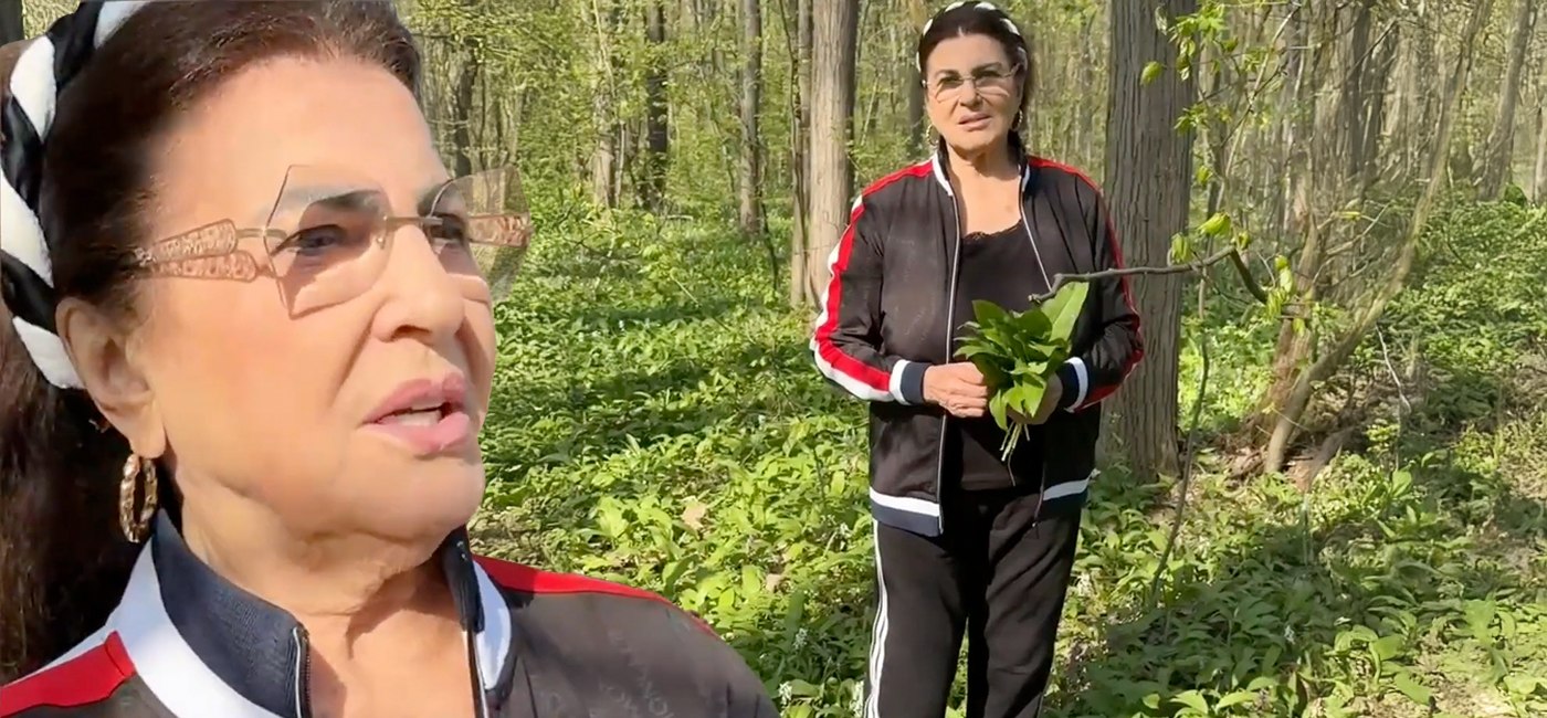 Irina Loghin, în pădure, la cules de leurdă: „E sănătoasă, împrospătează sângele!” Cum prepară salata de leurdă: „Un deliciu!”