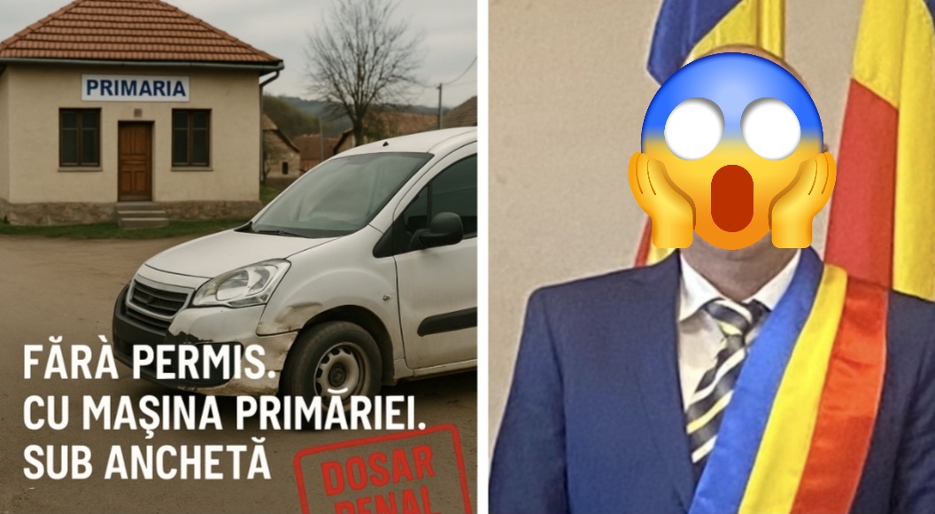 Primarul PNL al unei comune, cercetat penal. Acesta a furat motorina și dubița Primăriei și a distrus-o în accident. Edilul nu avea nici permis!