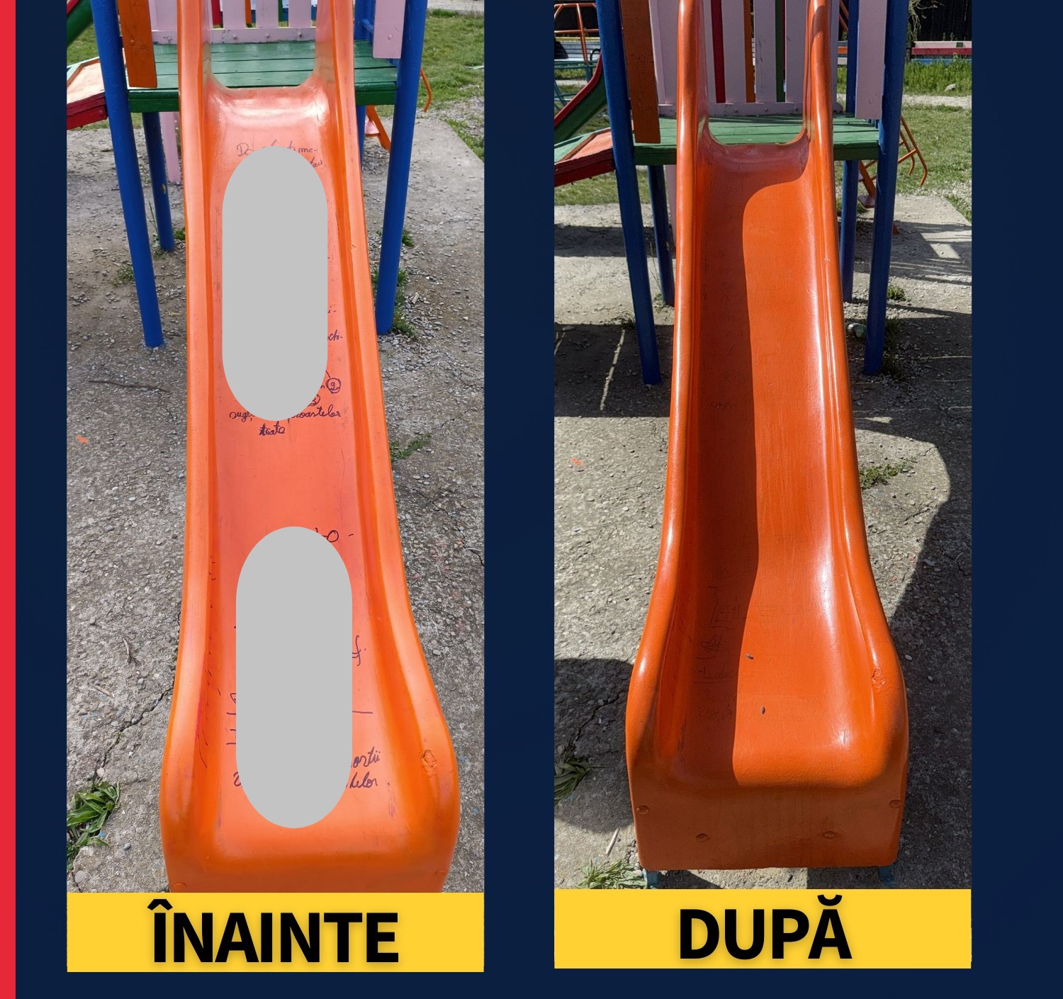 Locul de joacă din „Mitică Apostol”, vandalizat. Ce au pățit minorii care au scris pe tobogane Locul de joacă din „Mitică Apostol”, vandalizat. Ce au pățit minorii care au scris pe tobogane