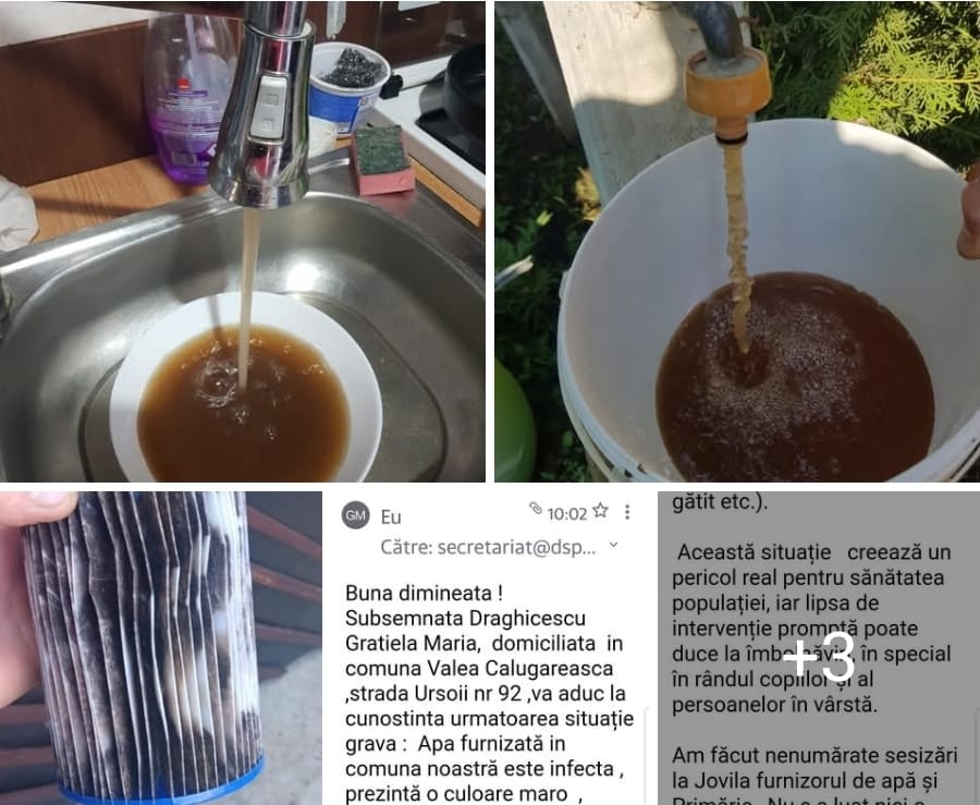 Criza apei la Valea Călugărească: locuitorii plătesc scump pentru noroi la robinet