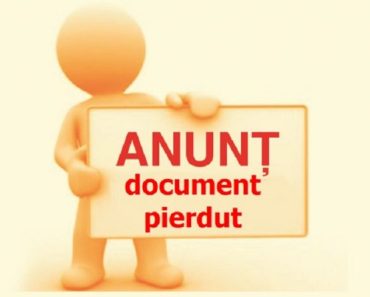 Anunț public documente pierdute