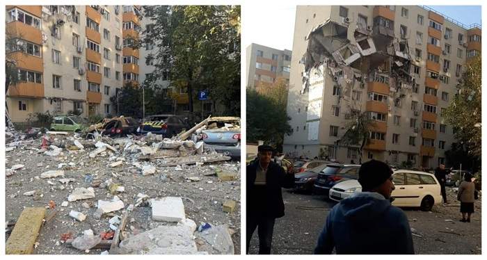 Explozie într-un bloc din Capitală! Imagini halucinante! Toate geamurile de la Liceul Bolintineanu, sparte de la deflagrație