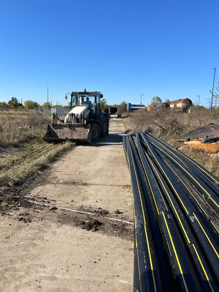 Lucrările de alimentare cu gaze la Parcul Industrial Bărcănești avansează într-un ritm susținut