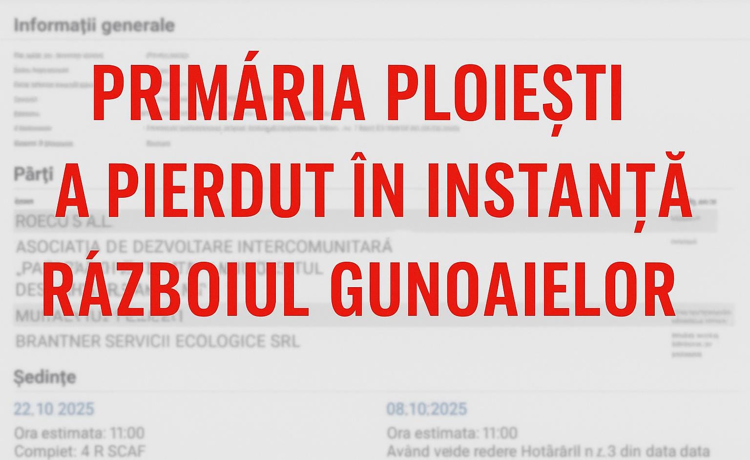 Decizie definitivă a Instanței, în scandalul gunoaielor din Ploiești: Primăria obligată să respecte decizia ADI Deșeuri Decizie definitivă a Instanței, în scandalul gunoaielor din Ploiești: Primăria obligată să respecte decizia ADI Deșeuri