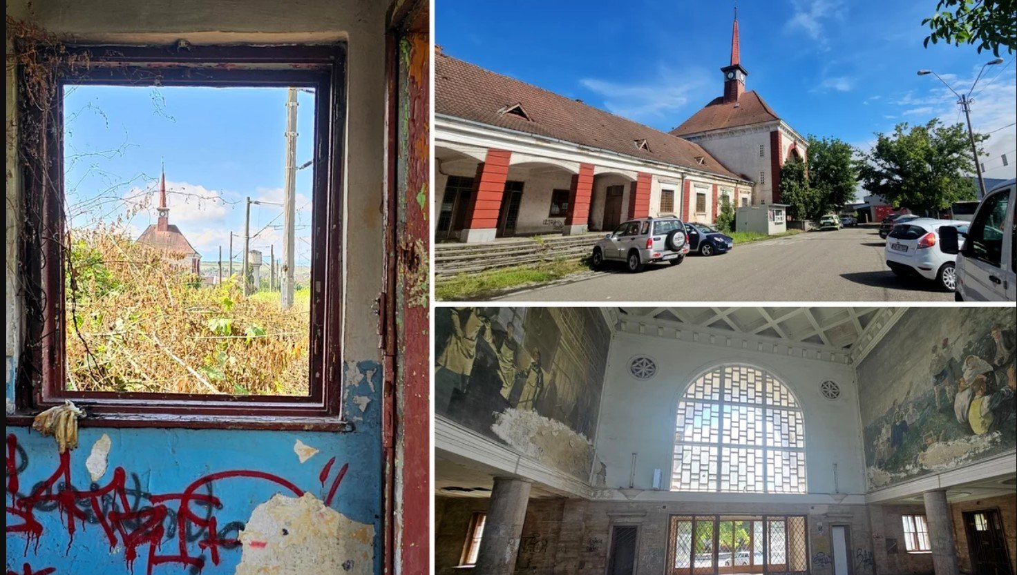Singura gară din România fără trenuri. Cândva plină de călători, azi a rămas doar o ruină iubită de vânătorii de comori. Galerie foto