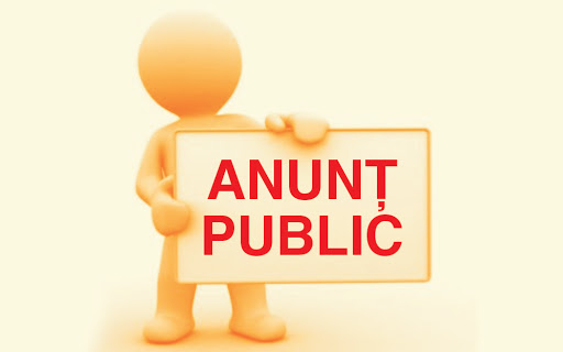 ANUNT PUBLIC PRIVIND DEPUNEREA SOLICITARII DE EMITERE A ACORDULUI DE MEDIU