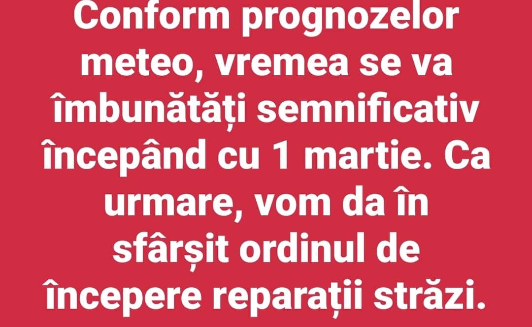 Primarul Ploieștiului anunță începerea reparațiilor stradale de la 1 martie, în funcție de condițiile meteo