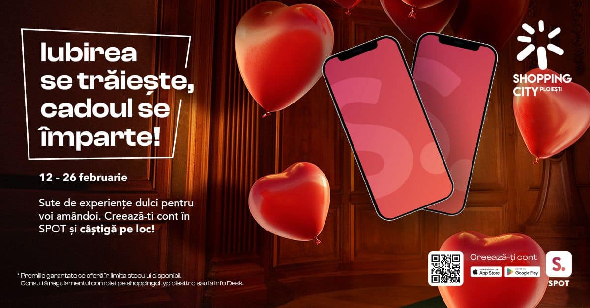 Shopping City Ploiești oferă premii dulci prin aplicația SPOT, în luna iubirii