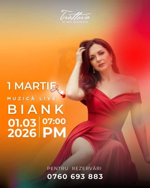 De 1 Martie, întâmpinăm primăvara cu muzică live și o atmosferă specială la Trattoria by MRS Residence