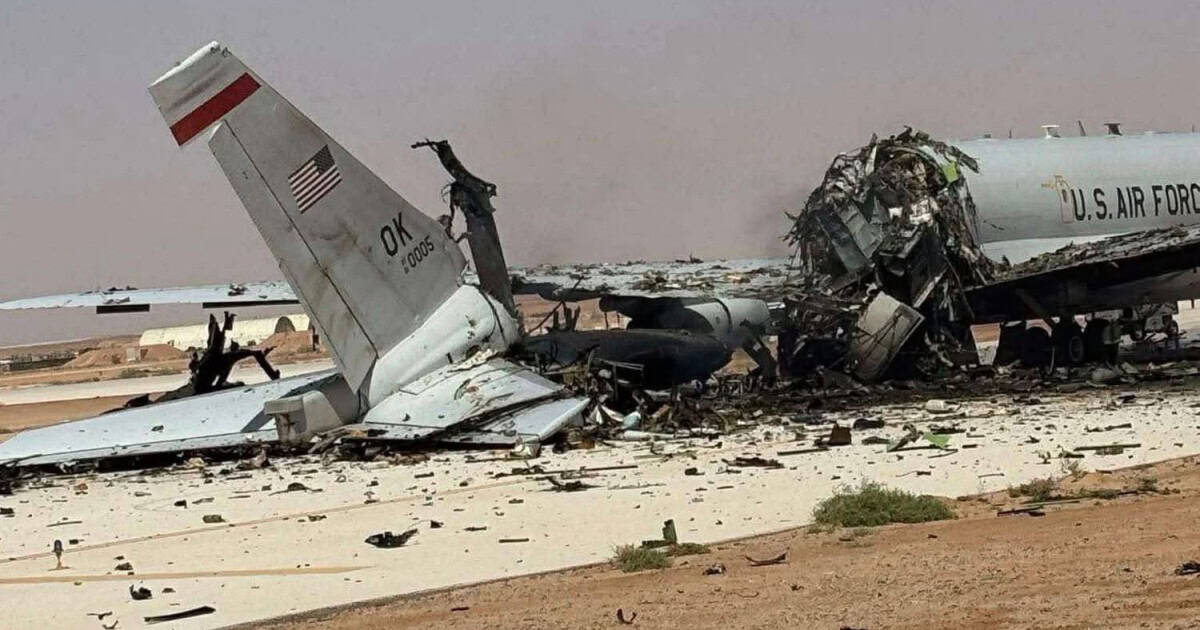 Cum arată un avion-radar american complet distrus de iranieni într-o bază militară din Arabia Saudită
