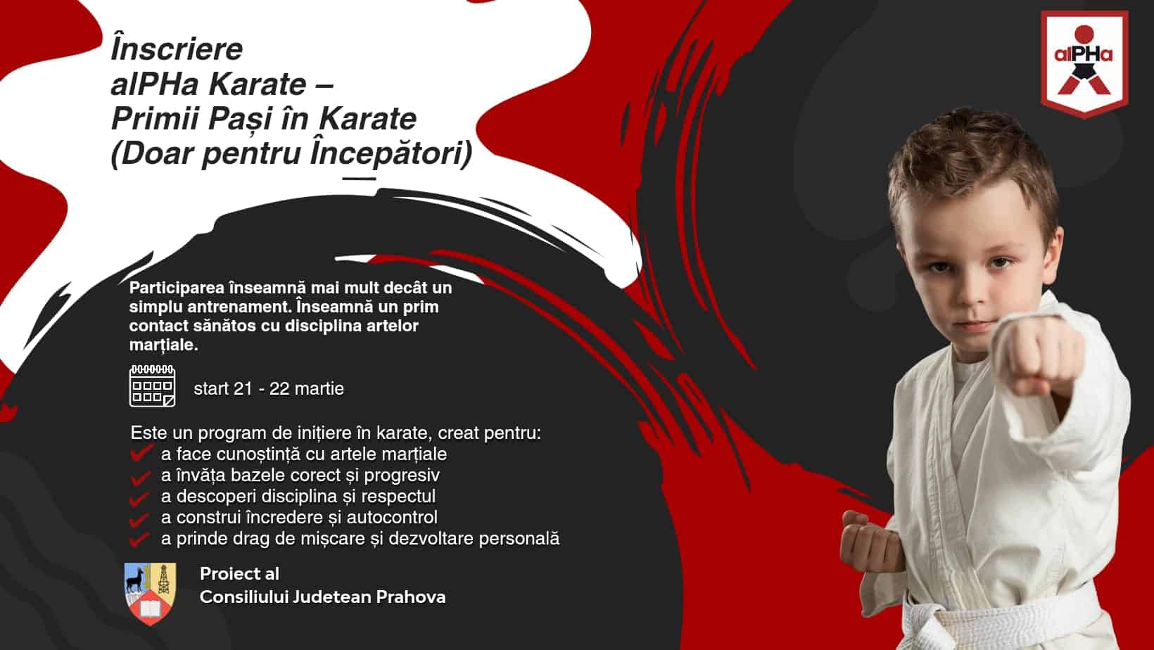 Un nou concept sportiv pentru comunitate: „alPHa Karate” lansează un program de arte marțiale dedicat exclusiv începătorilor