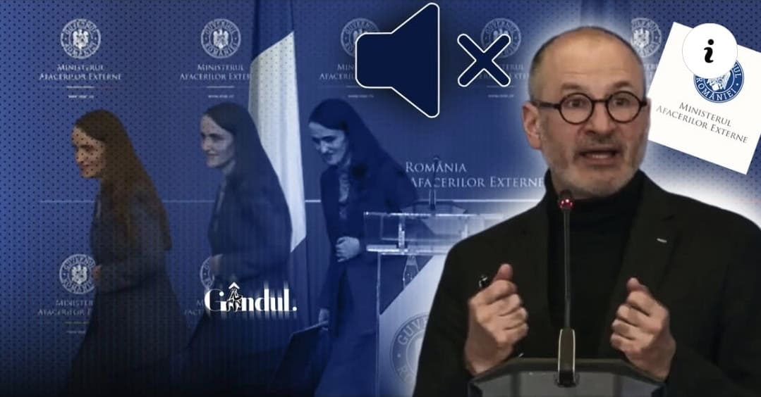 MAE a tăiat sunetul la transmisiunea conferinței de presă de astăzi, când a ajuns la întrebările presei. Ulterior, a tăiat imaginea și a oprit emisia. Ieri, Oana Țoiu a fugit din conferința de presă
