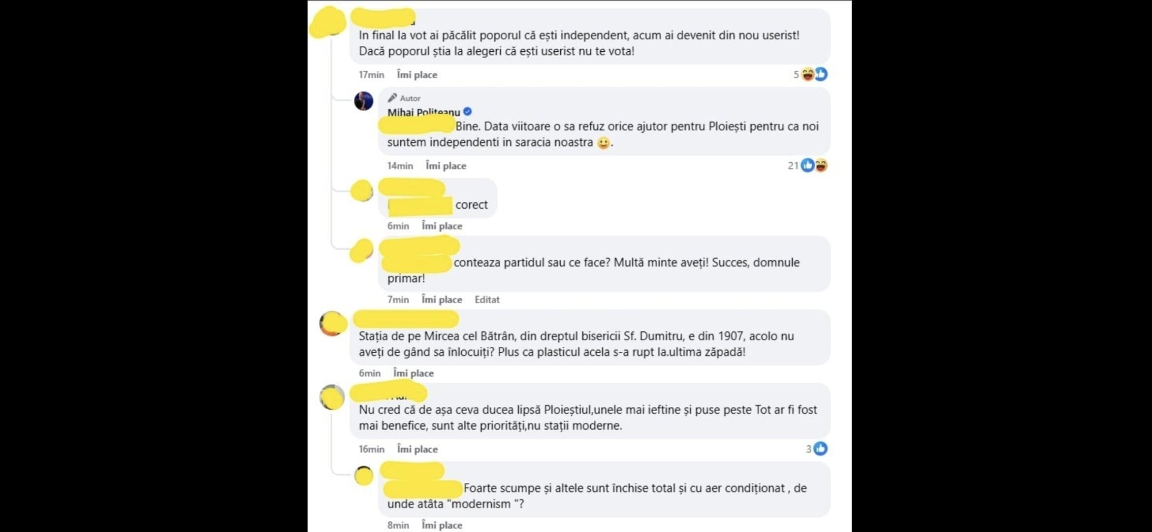 Nostalgii sub acoperire? „Independența” lui Polițeanu, taxată dur de ploieșteni după ce primarul a lăudat USR