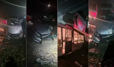 FOTO Accident spectaculos în Prahova. O mașină a ajuns pe acoperișul unei case