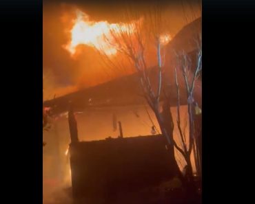 VIDEO: Incendiu violent la Homorâciu. O casă, distrusă de flăcări