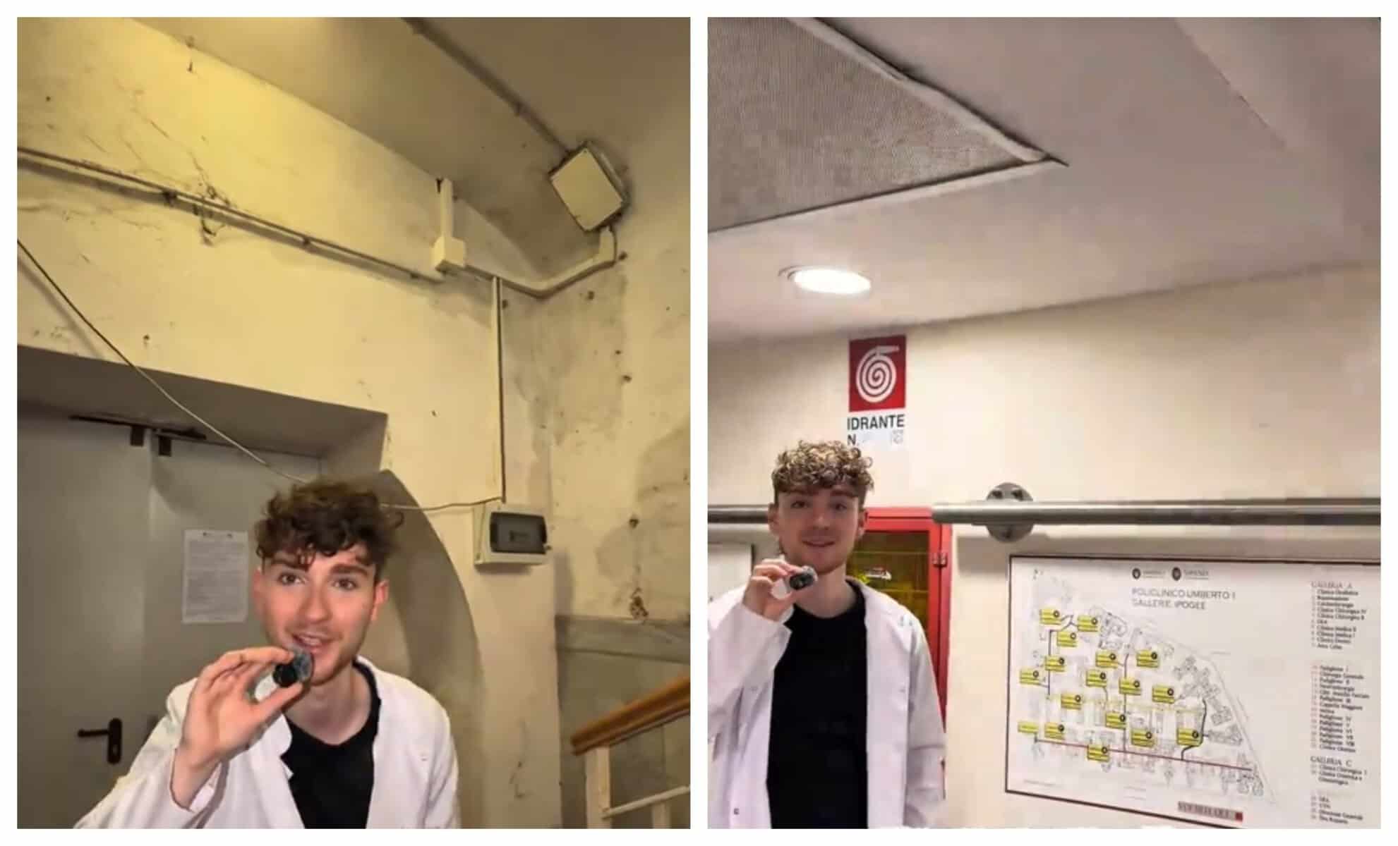 Un student român la Medicină a intrat în rețeaua subterană a spitalului din Roma și a arătat totul pe TikTok. Imaginile au lăsat internauții cu gura căscată