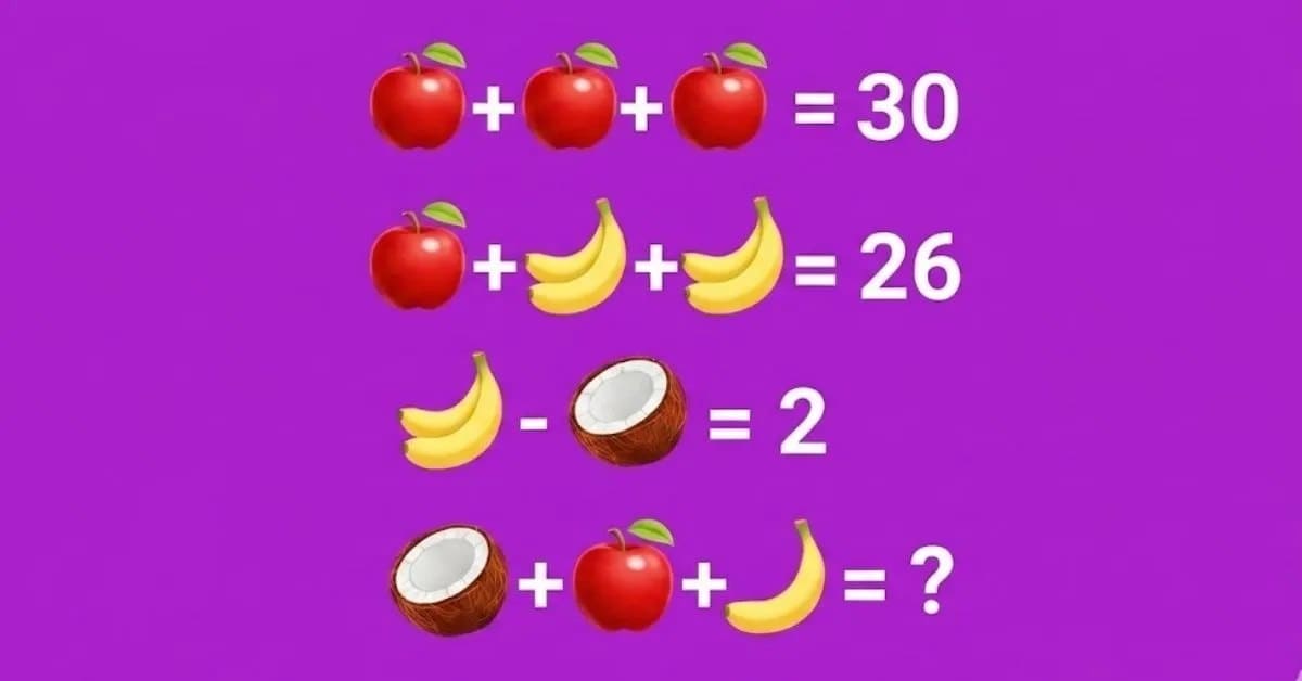 Puzzle-ul cu fructe care te va pune în încurcătură. Doar 1 din 10 oameni găsește răspunsul corect în 11 secunde. Te numeri printre ei?