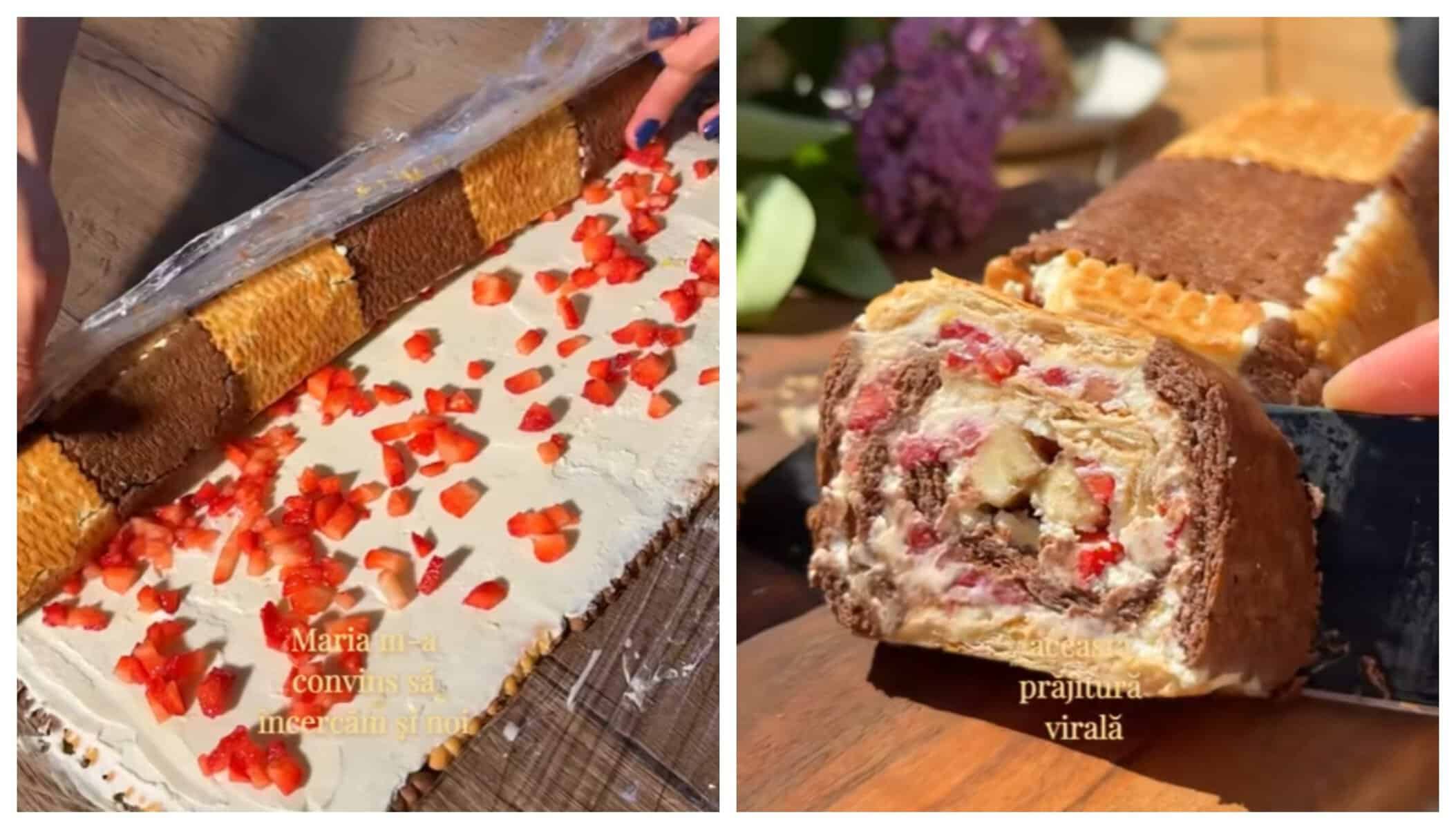 Arată spectaculos, se face în câteva minute și nu are nevoie de coacere. Cum se prepară desertul care a cucerit gospodinele pe TikTok