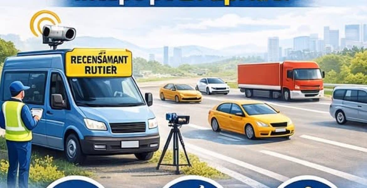 Se colectează date despre trafic în toată țara. A început Recensământul General de Circulație Rutieră