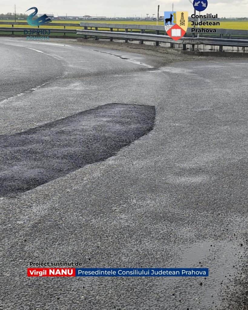 Lucrări de reparații pe giratoriul suspendat de pe DJ102