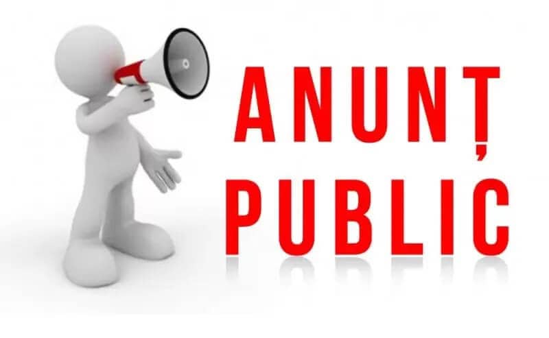ANUNȚ PUBLIC PRIVIND DECIZIA ETAPEI DE ÎNCADRARE