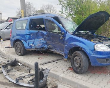 FOTO: Accident la Râfov. Două victime, transportate la spital