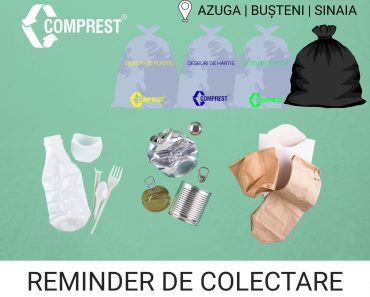 Program colectare deșeuri 21–23 aprilie 2026 în Bușteni, Azuga și Sinaia