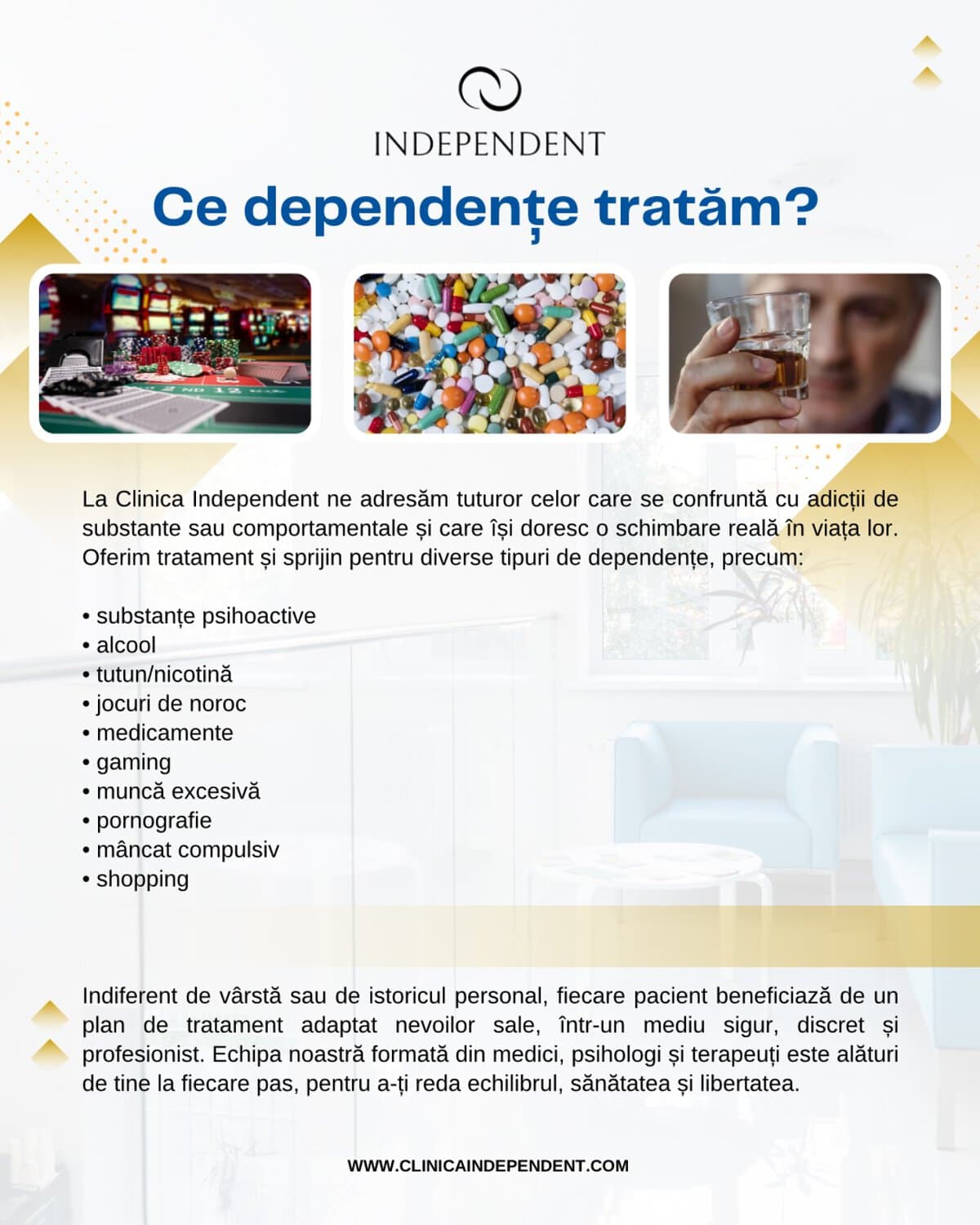 Clinica Independent : Primul pas spre vindecare începe cu sprijinul potrivit